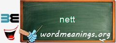 WordMeaning blackboard for nett
